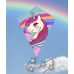Vlieger Diamant Unicorn 1 L.65x55cm.