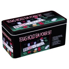 Poker-set Texas Hold'em Blik 200 chips/k.