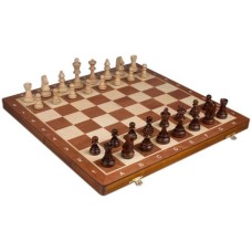 Schaakcasset.Tournam.6 mah/essen.53x26cm