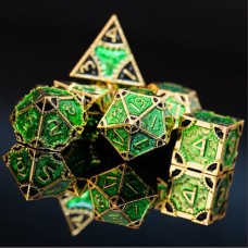 Dobbelstenenset Metaal Steampunk Groen Dobbelstenenset Metaal Steampunk Groen