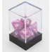 Dobbelstenen Roze Parelmoer 7 set Brick
