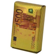 Speelkaarten 500 Euro Goud 100% kunstst