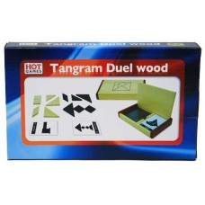 Tangram dubbel kist blank hout+60 kaart.