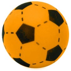 Voetbal schuimrubber oranje/zwart 20 cm.