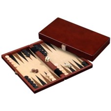 Backgammon kist bruin 28,5x15,5 cm