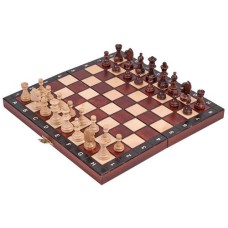 Schaakcass.Magn.hout gebeitst 26x13.5 cm