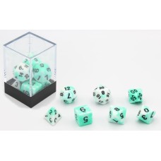 Dobbelstenen Wit/Mint 7 set Brick