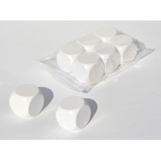 Dobbelsteen 30 mm.Wit blanco VE6