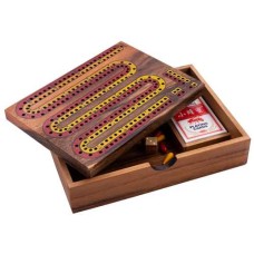 Cribbage set Acacia hout 22x17 cm.