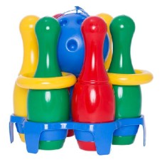 Bowling/Kegelset 6 kegels / bal / werpring